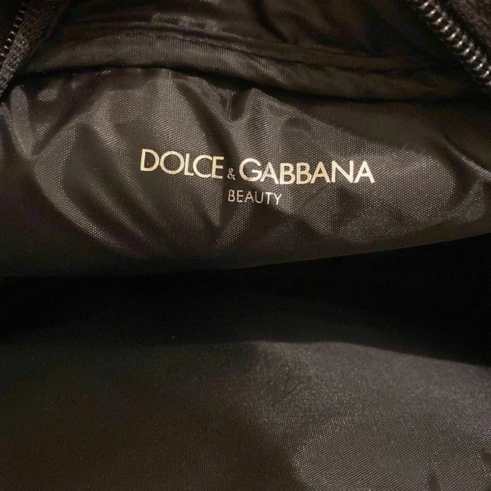 Dolce & Gabbana black cotton cosmetics pouch. New . No tags. Unisex style